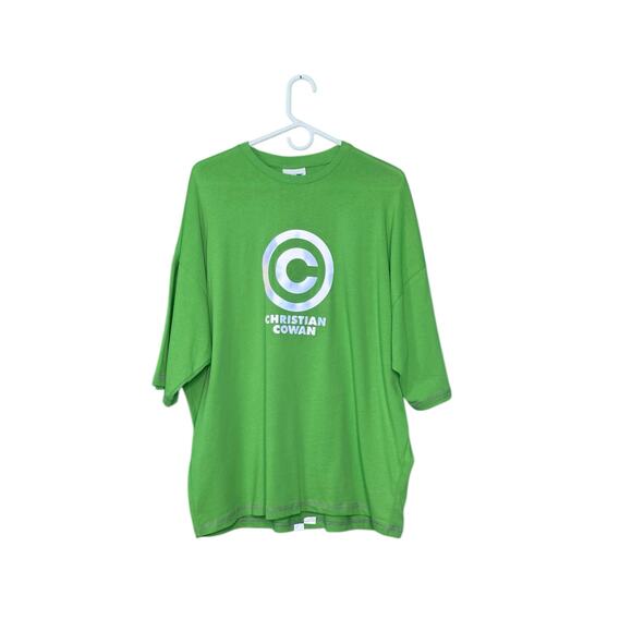 ASOS Christian Cowan lime green short sleeves tee size Medium - Picture 6 of 10